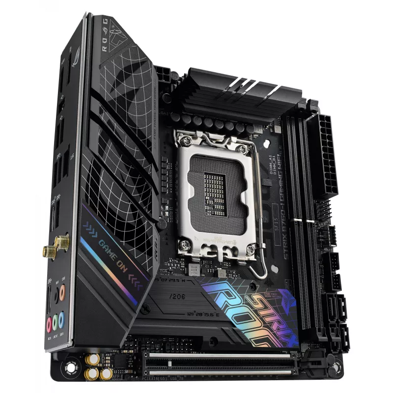 ASUS ROG STRIX B760-I GAMING WIFI pagrindinė plokštė, Intel B760, LGA 1700, mini ITX