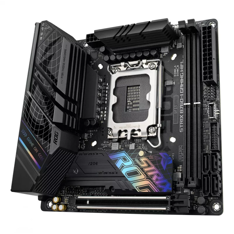 ASUS ROG STRIX B760-I GAMING WIFI pagrindinė plokštė, Intel B760, LGA 1700, mini ITX