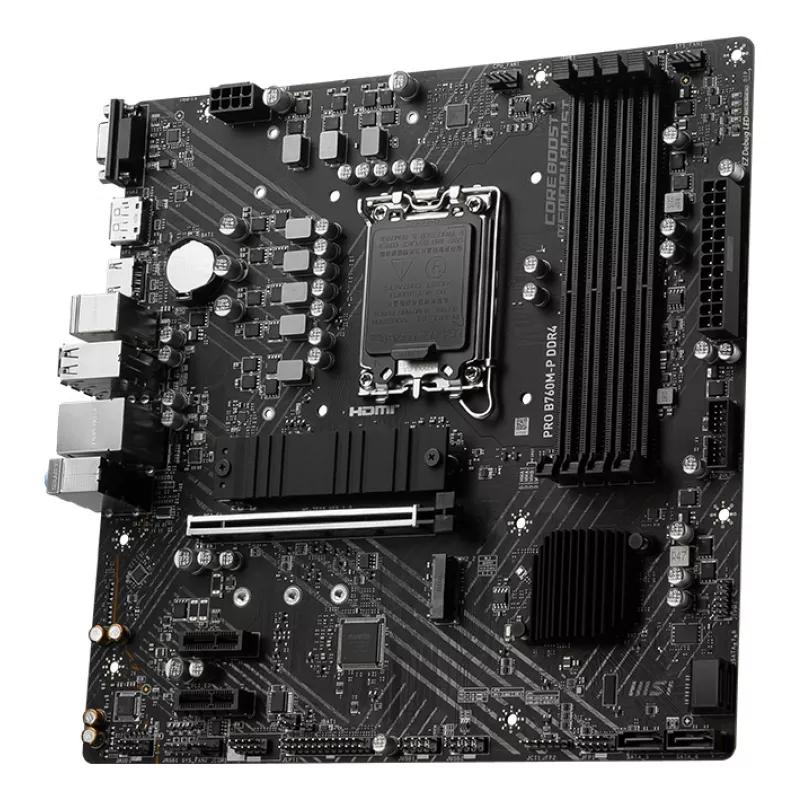 MSI PRO B760M-P DDR4 pagrindinė plokštė Intel B760 LGA 1700 micro ATX