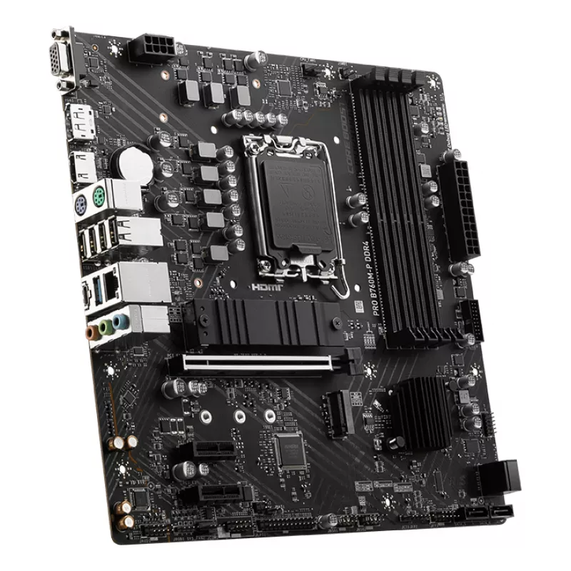 MSI PRO B760M-P DDR4 pagrindinė plokštė Intel B760 LGA 1700 micro ATX