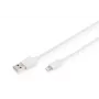 DIGITUS USB-A į Lightning MFI C89, 2m duomenų ir įkrovimo kabelis, baltas, 5V, 2.4A