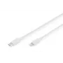 DIGITUS Type-C į Lightning MFI C94, 2m pynė+AL+apvalkalas PVC baltas, OD:3.5mm