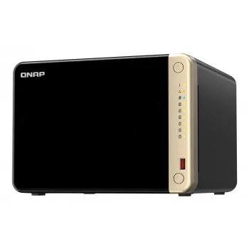 QNAP TS-664 NAS bokštinis Intel® Celeron® N5095 8 GB DDR4 0 TB QNAP QTS juodos, bronzinės spalvos