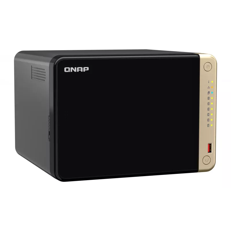 QNAP TS-664 NAS bokštinis Intel® Celeron® N5095 8 GB DDR4 0 TB QNAP QTS juodos, bronzinės spalvos