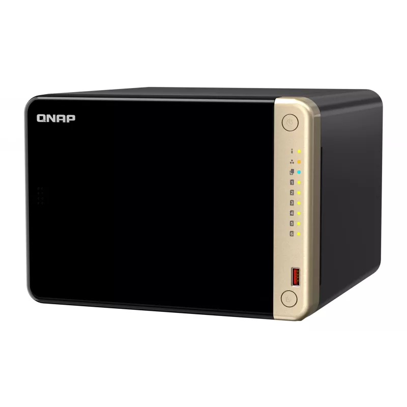 QNAP TS-664 NAS bokštinis Intel® Celeron® N5095 8 GB DDR4 0 TB QNAP QTS juodos, bronzinės spalvos