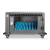 DIGITUS įkrovimo spinta, 16 vietų, 14 colių, juoda 384 x 550 x 375 mm, elektr. užraktas, su USB, ventiliatoriumi