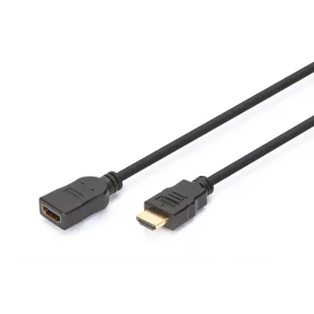 DIGITUS HDMI High Speed prailginimo kabelis, tipo A M/F, 3 m su Ethernet, Ultra HD 24p, juodas