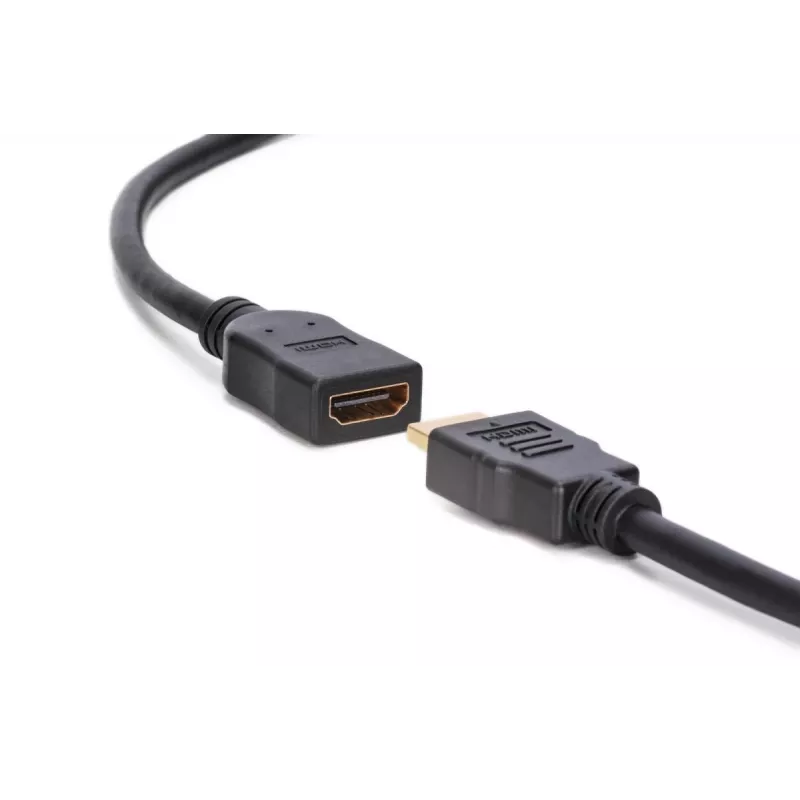 DIGITUS HDMI High Speed prailginimo kabelis, tipo A M/F, 3 m su Ethernet, Ultra HD 24p, juodas