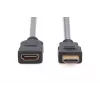 DIGITUS HDMI High Speed prailginimo kabelis, tipo A M/F, 3 m su Ethernet, Ultra HD 24p, juodas