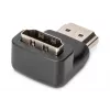 DIGITUS HDMI adapteris, tipas A, 90° kampu M/F, Ultra HD 60p, juodas auksinis