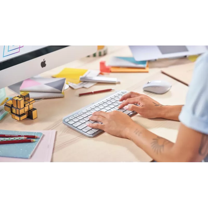 LOGITECH MX KEYS MINI belaidė apšviesta klaviatūra - šviesiai pilka - Qwertz Deutsch