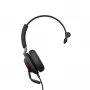 Jabra Evolve2 40 SE USB-A, UC Mono, laidinis, skambučiai/muzika, 20 - 20000 Hz, 113 g, ausinės, juoda