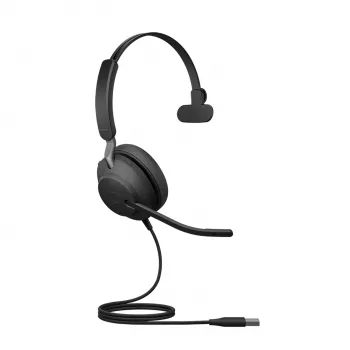 Jabra Evolve2 40 SE USB-A, UC Mono, laidinis, skambučiai/muzika, 20 - 20000 Hz, 113 g, ausinės, juoda