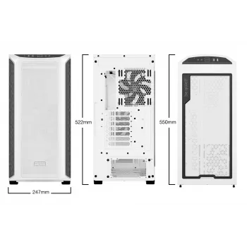 PC korpusas be quiet! Shadow Base 800 DX White Midi Tower