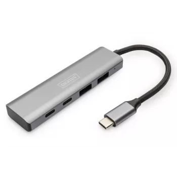 DIGITUS USB-C 4 prievadų HUB 2x USB-A + 2x USB-C Gen2 DA-70245