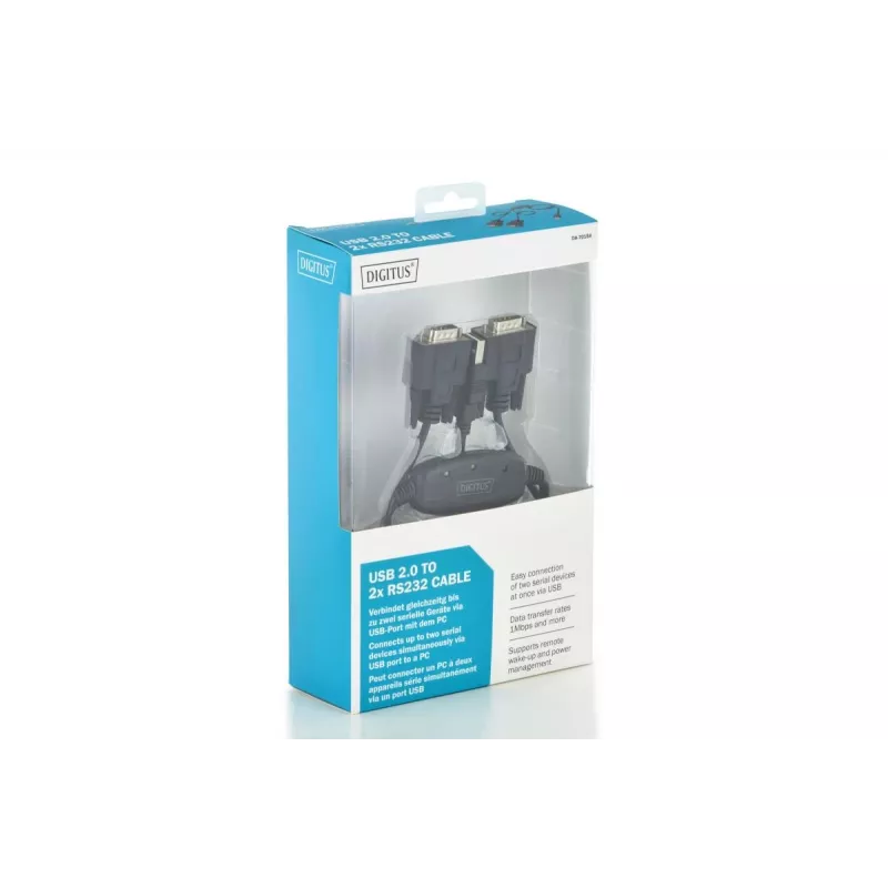DIGITUS USB 2.0 į 2x RS232 kabelis 1,5 m
