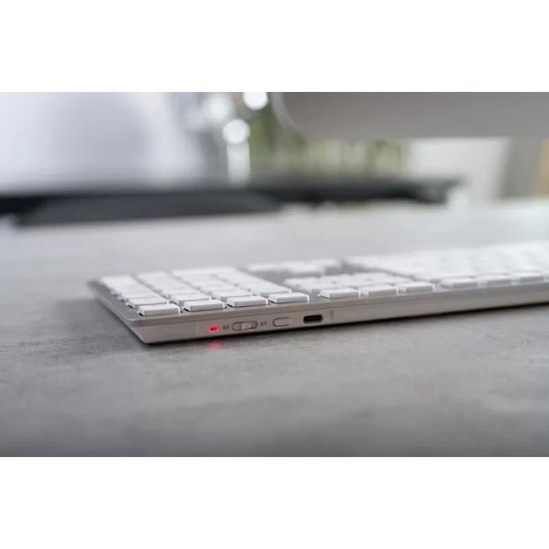 CHERRY KW 9100 SLIM FOR MAC belaidė klaviatūra USB + Bluetooth QWERTZ vokiškas sidabrinė