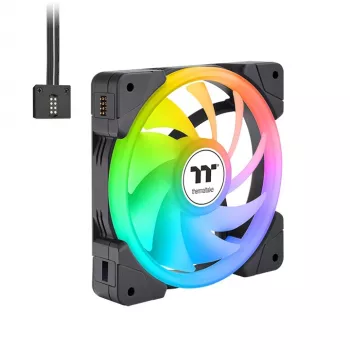 THERMALTAKE SWAFAN EX14 ARGB Sync TT Premium Edition 14 cm juodas 3 vnt. komplektas