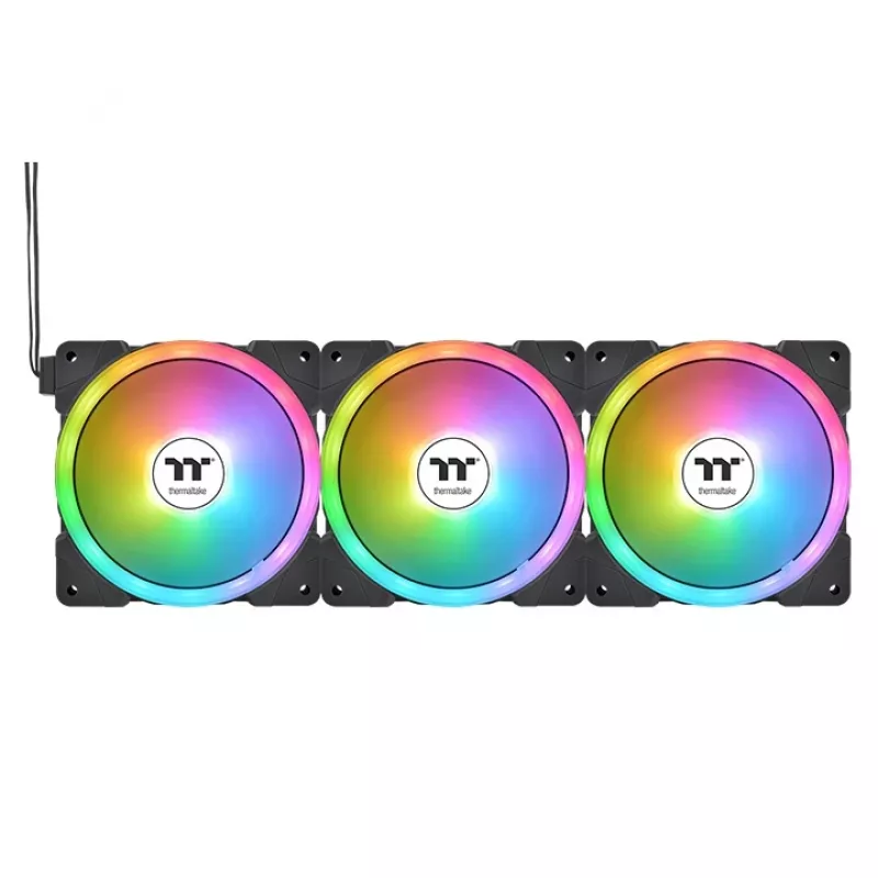 THERMALTAKE SWAFAN EX14 ARGB Sync TT Premium Edition 14 cm juodas 3 vnt. komplektas