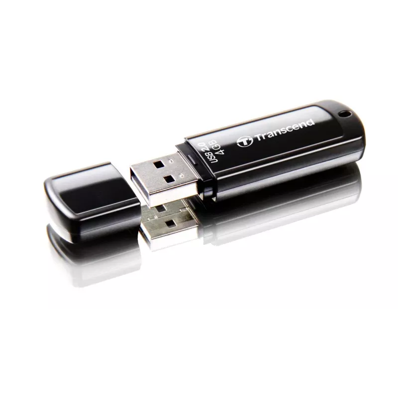 TRANSCEND Jetflash 350 - 4GB USB atmintukas - USB 2.0 - Juoda
