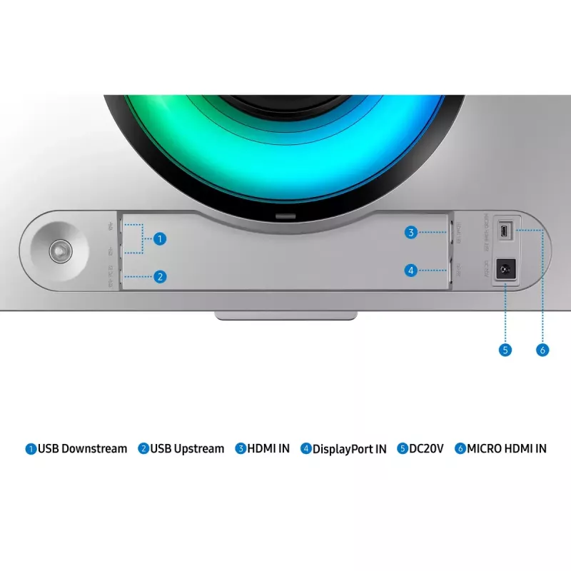 Samsung G95SC monitorius 124,5 cm (49 col.) 5120 x 1440 pikselių Dual QHD OLED sidabrinis