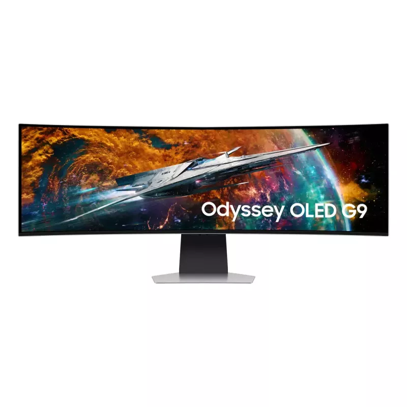 Samsung G95SC monitorius 124,5 cm (49 col.) 5120 x 1440 pikselių Dual QHD OLED sidabrinis