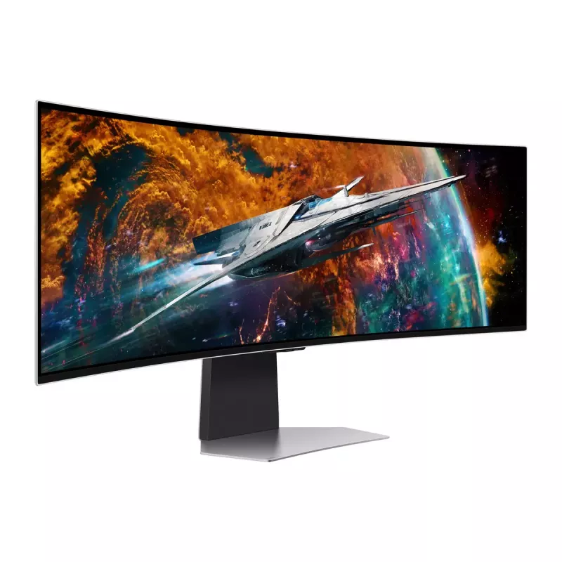 Samsung G95SC monitorius 124,5 cm (49 col.) 5120 x 1440 pikselių Dual QHD OLED sidabrinis