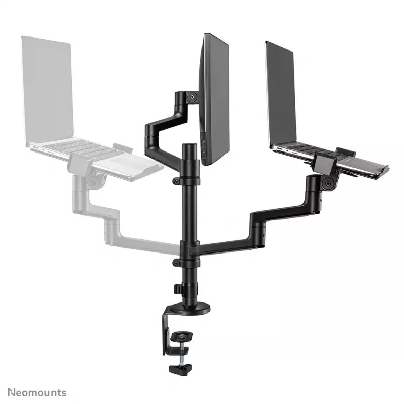Neomounts DS20-425BL2 Monitorinis laikiklis su nešiojamojo kompiuterio stovu 17-27 colių - vietą taupantis