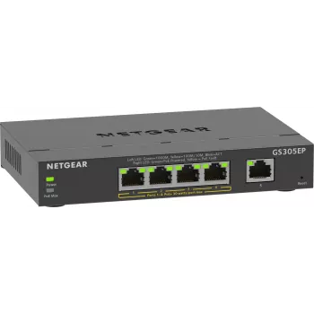 NETGEAR 5 prievadų Gigabit Ethernet PoE+ Plus valdomas jungiklis (GS305EP) L2/L3
