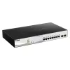 D-Link DGS-1210-10MP valdomas L2 gigabitinės eterneto (10/100/1000) maitinimas per Ethernet (PoE) jungiklis juodas, pilkas