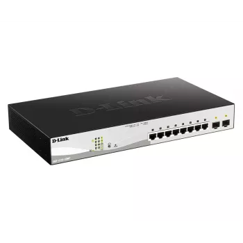 D-Link DGS-1210-10MP valdomas L2 gigabitinės eterneto (10/100/1000) maitinimas per Ethernet (PoE) jungiklis juodas, pilkas