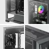 Korpusas XILENCE XG151 Midi Tower – juodas, ATX/Micro-ATX/Mini-ITX, maitinimo blokas apačioje, 2x 3,5 colio + 4x 2,5 colio vietos
