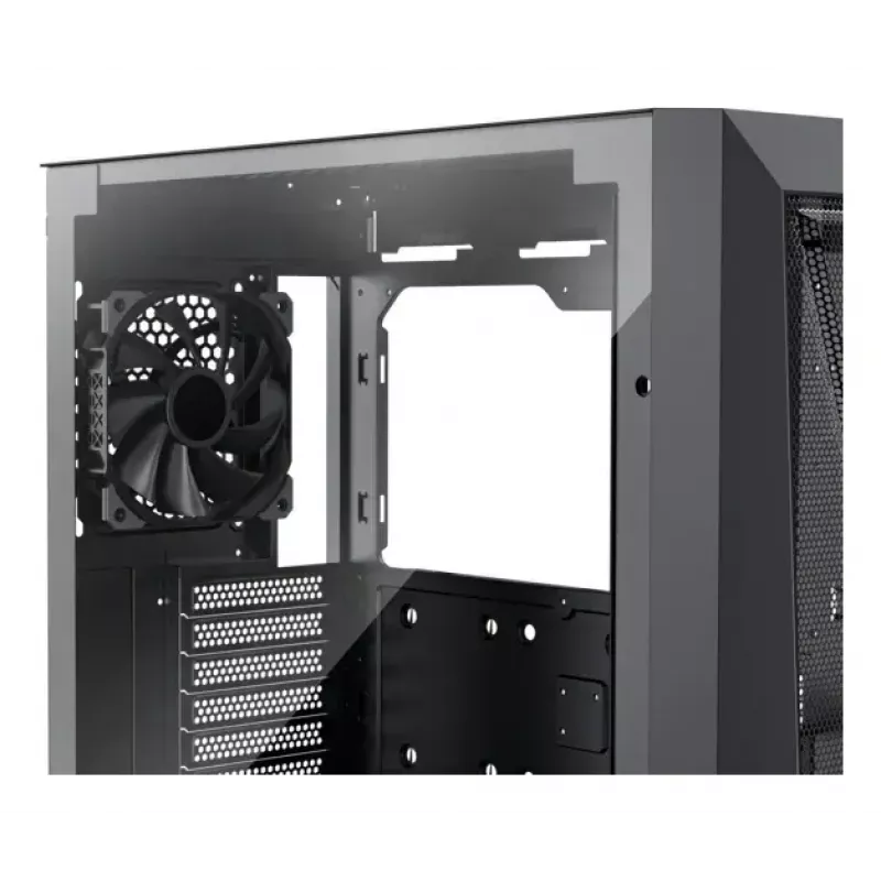 Korpusas XILENCE XG151 Midi Tower – juodas, ATX/Micro-ATX/Mini-ITX, maitinimo blokas apačioje, 2x 3,5 colio + 4x 2,5 colio vietos