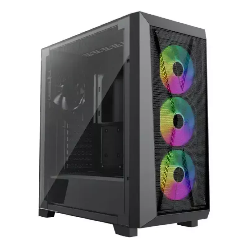 Korpusas XILENCE XG151 Midi Tower – juodas, ATX/Micro-ATX/Mini-ITX, maitinimo blokas apačioje, 2x 3,5 colio + 4x 2,5 colio vietos