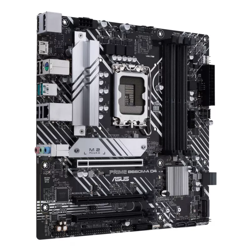 ASUS PRIME B660M-A D4-CSM pagrindinė plokštė Intel B660 LGA 1700 micro ATX