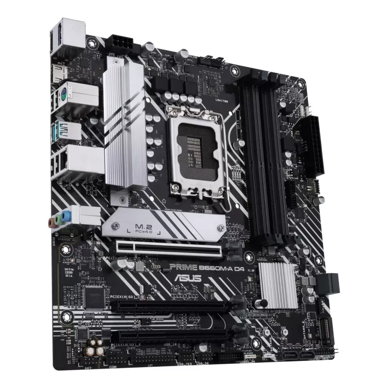 ASUS PRIME B660M-A D4-CSM pagrindinė plokštė Intel B660 LGA 1700 micro ATX