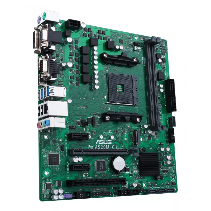 ASUS PRO A520M-C II/CSM AMD A520 Socket AM4 micro ATX pagrindinė plokštė