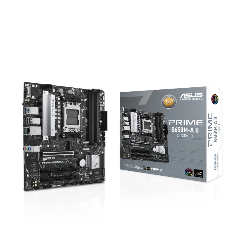 ASUS PRIME B650M-A II-CSM pagrindinė plokštė AMD B650 Socket AM5 micro ATX