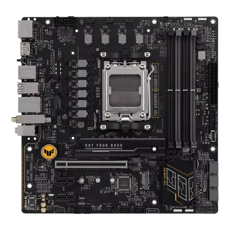 Motininė plokštė ASUS TUF GAMING B650M-E WIFI, AMD B650, Socket AM5, micro ATX, DDR5, 4x DIMM, 128GB, Wi-Fi 6, Bluetooth 5.2