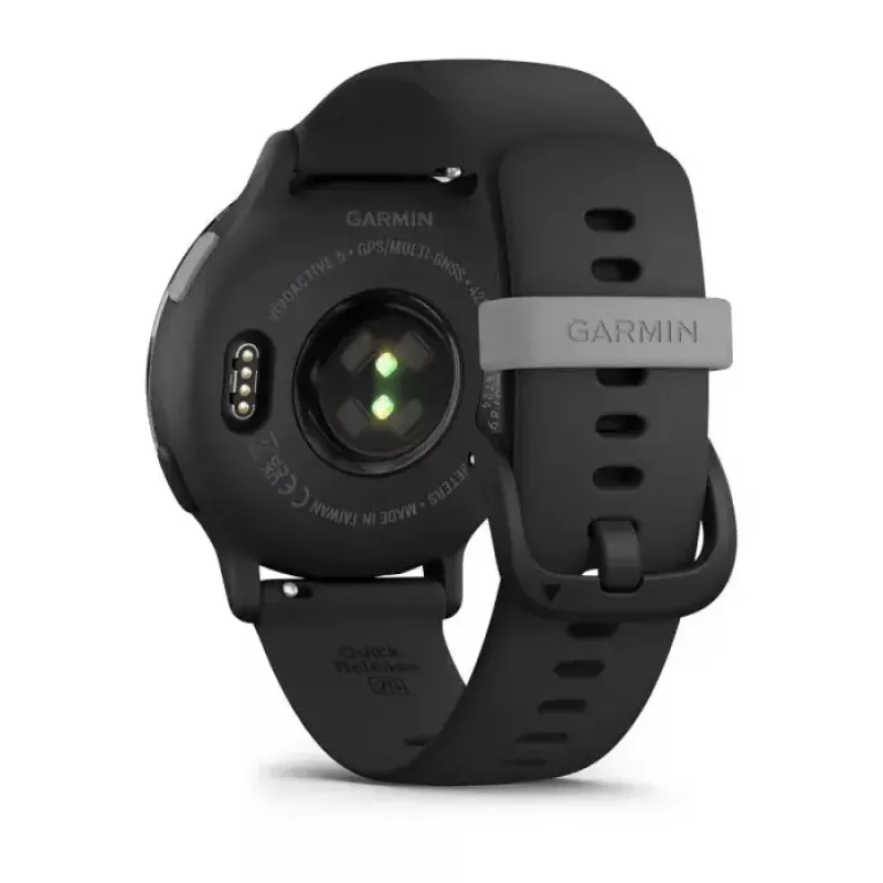 Išmanusis laikrodis GARMIN Vivoactive 5 Juodas — 42 mm korpusas, AMOLED 1,2 colio, GPS/GLONASS/Galileo, 5 ATM, optinis širdies ritmo matuoklis, SpO2, 11 dienų baterija