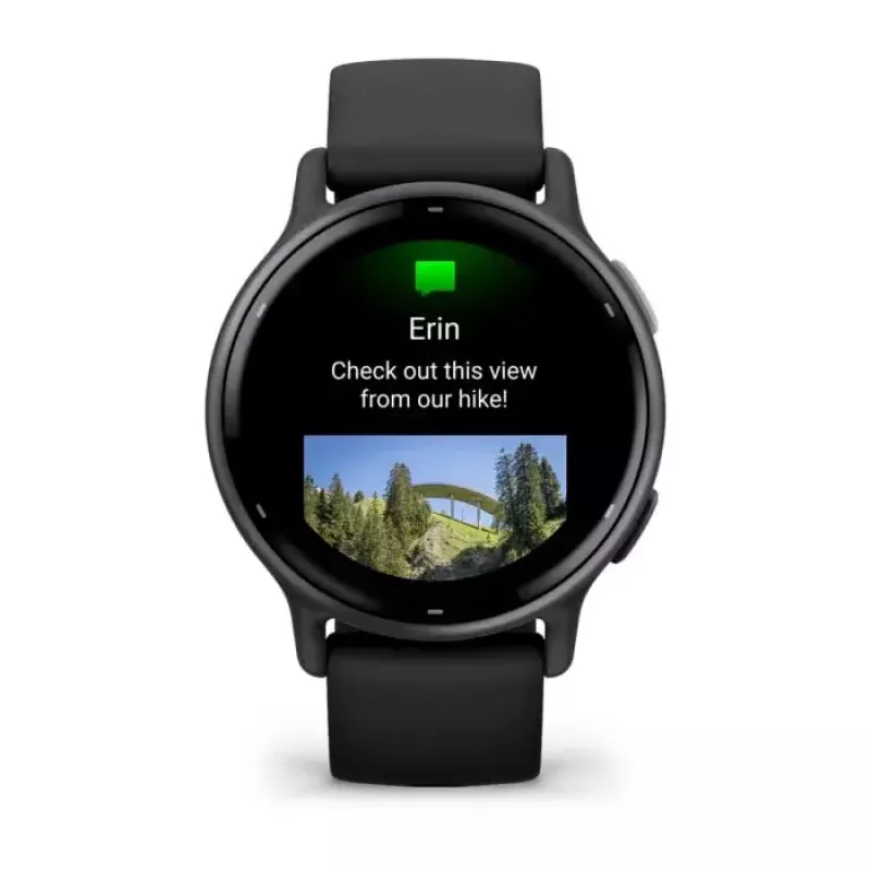 Išmanusis laikrodis GARMIN Vivoactive 5 Juodas — 42 mm korpusas, AMOLED 1,2 colio, GPS/GLONASS/Galileo, 5 ATM, optinis širdies ritmo matuoklis, SpO2, 11 dienų baterija