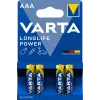 VARTA Longlife Power Micro AAA LR03 1x4 baterijos