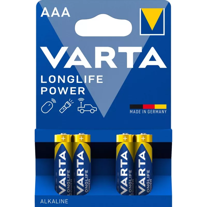 VARTA Longlife Power Micro AAA LR03 1x4 baterijos