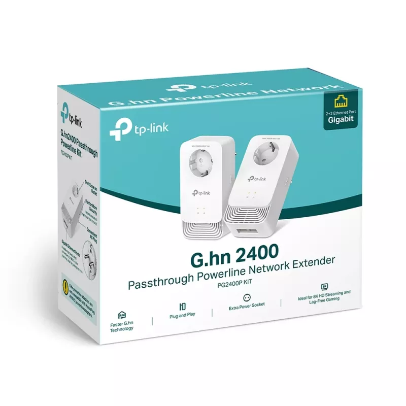 TP-Link PG2400P KIT PowerLine tinklo adapteris 1428 Mbit/s Ethernet LAN Baltas 2 vnt.