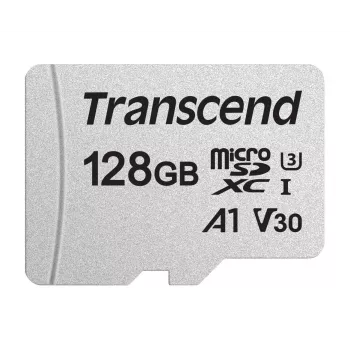 TRANSCEND Micro SDXC kortelė 300s 128GB UHS-I U3 be adapterio