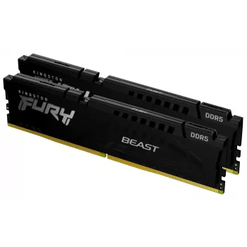 Kingston Technology FURY Beast 64GB 6000MT/s DDR5 CL36 DIMM (2 rinkinys) Juoda EXPO