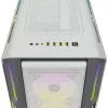 CORSAIR Icue 5000T vidutinio dydžio ATX kompiuterio korpusas - RGB - grūdintas stiklas - baltas