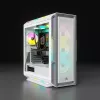 CORSAIR Icue 5000T vidutinio dydžio ATX kompiuterio korpusas - RGB - grūdintas stiklas - baltas
