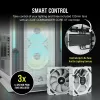 CORSAIR Icue 5000T vidutinio dydžio ATX kompiuterio korpusas - RGB - grūdintas stiklas - baltas