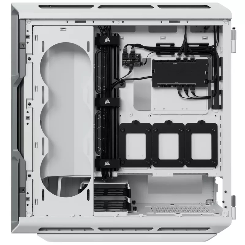 CORSAIR Icue 5000T vidutinio dydžio ATX kompiuterio korpusas - RGB - grūdintas stiklas - baltas